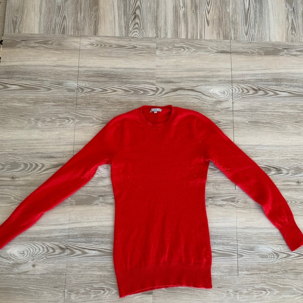 Red cashmere sweater